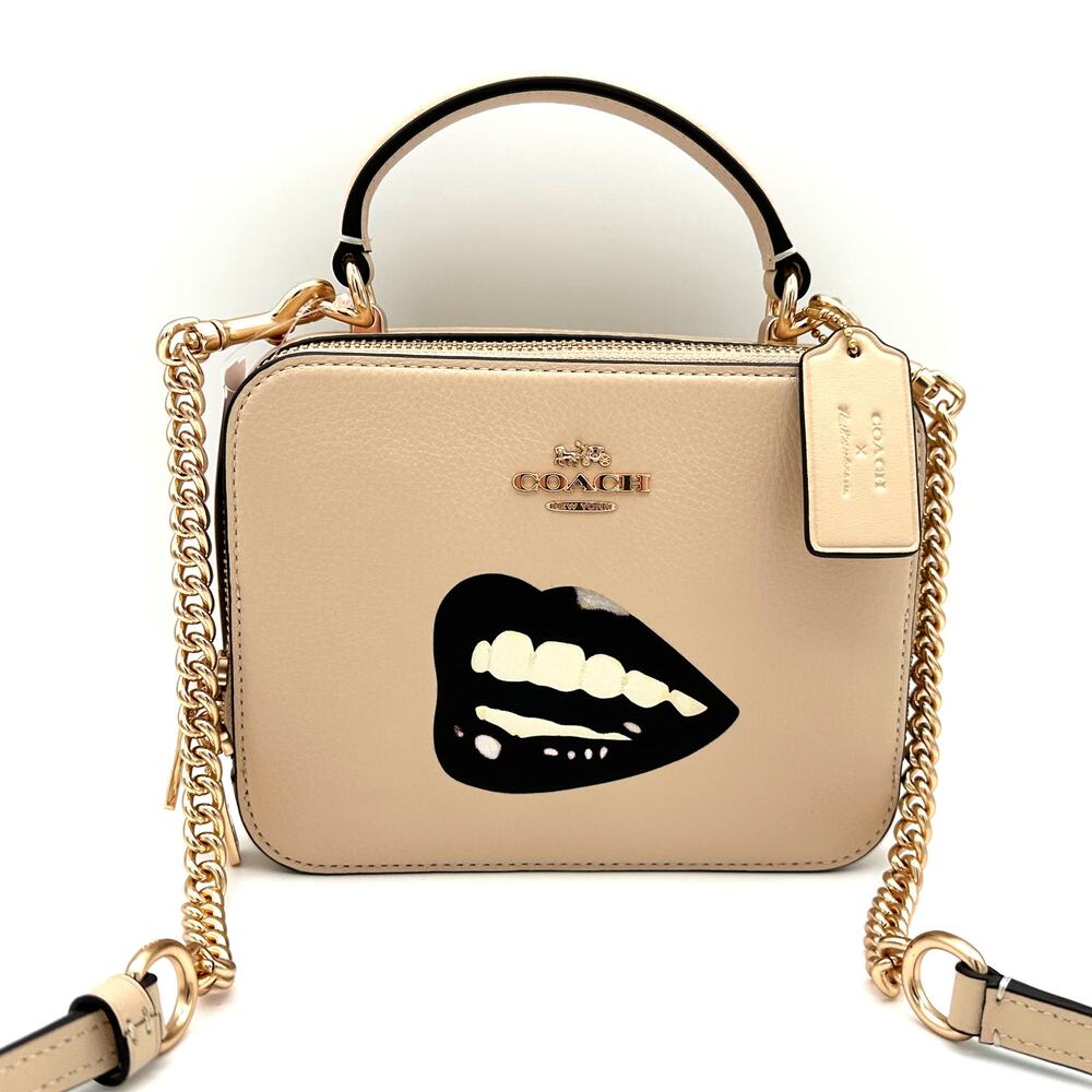 Coach X Tom Wesselmann Box Crossbody Ivory Leather CQ045 - Picture 2 of 8
